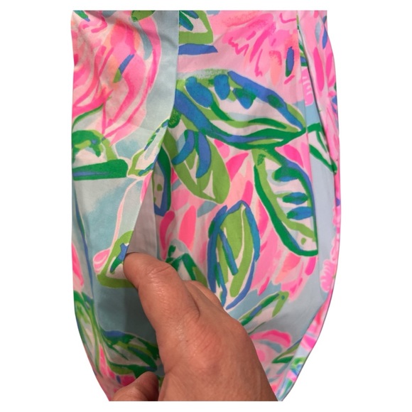 LILLY PULITZER WOMEN’S  NWT LINNET STRETCH DRESS WITH POCKETS  PINK WHITE SZ 0 - Picture 7 of 11